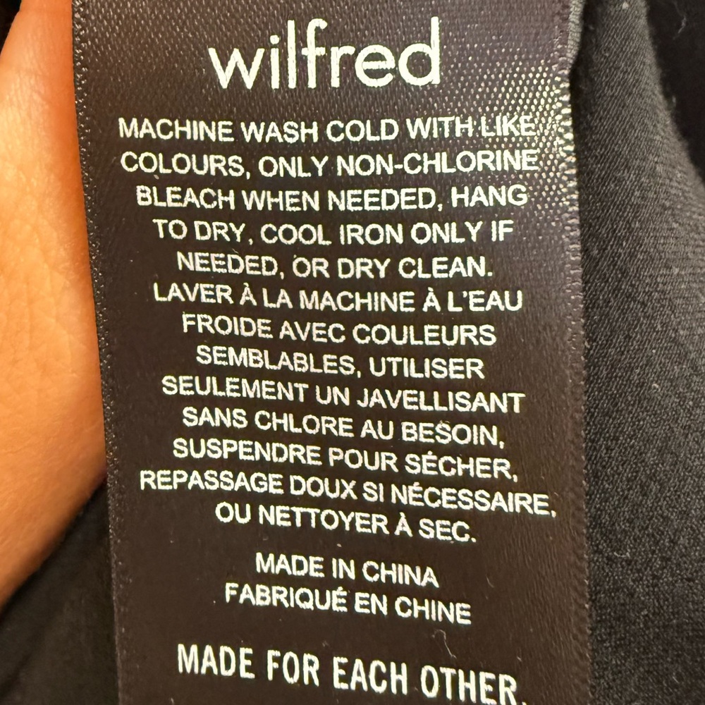 Wilfred Ruched Spaghetti Strap Mini Dress in Black Size Extra Small - Picture 9 of 9